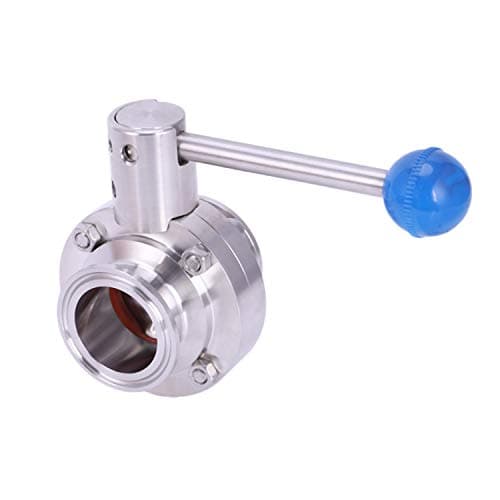 Image of Lobamop 1-1/2inch 38mm SuS304 Stainless Steel Sanitary 1.5inch Tri Clamp Butterfly Control Valve Homebrew Beer Dairy Product