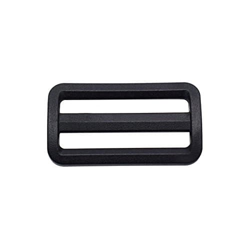 Image of KEEJEA 50mm Plastic Tri Glide Buckle Webbing Adjuster 2" Triglides Black Pack of 5