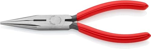 Image of KNIPEX Snipe Nose Side Cutting Pliers (Radio Pliers) with Plastic Coating 160 mm, 25 01 160