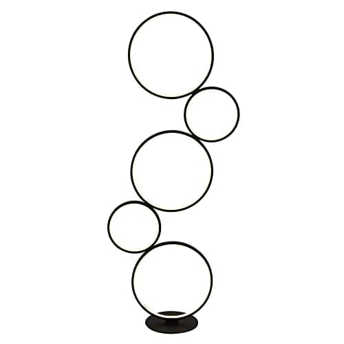 Image of Searchlight Cirque 5 Light Led Ring Floor Light, Matt Black