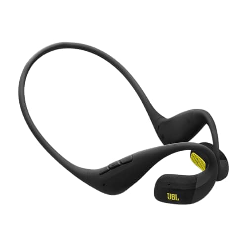 Image of JBL Endurance Pace Open-Ear Sport Headphones with Bluetooth, 10-Hour Battery Life, Lightweight Titanium Memory Wire Neckband, IP68 Waterproof & Dustproof, JBL OpenSound Technology, Black/Lime