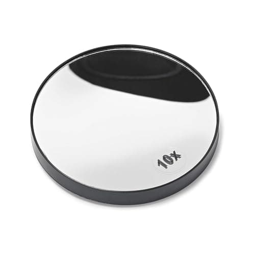 Image of Manicare Magnifying Mirror With 10x Magnification, Round Mirror Ideal For Eyebrow Tweezing and Professional Makeup Application, With Suction Cups For Ease Of Use And Travel