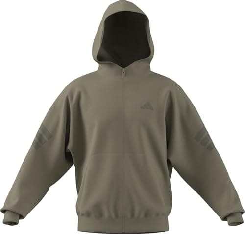 Image of adidas Men's FUTURE ICONS THREE STRIPES FULL-ZIP HOODIE, Wonder Cargo, XL
