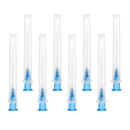 Image of Shudyear 100pcs Dispensing Needle Accessories, Stainless Steel Industrial Needles Individually Packed (23G 32mm/1in)