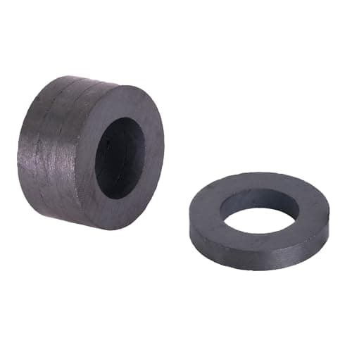 Image of Y30BH Ferrite Ring Magnet for Arts, Crafts, Model Making, DIY and Hobbies - 32mm O.D. x 18mm I.D. x 5.5mm thick - 1kg Pull - Pack of 4