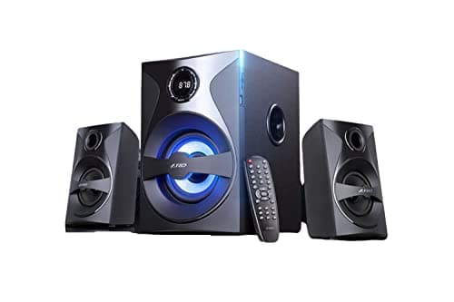 Image of F & D FENDA Audio 380X 2.1 Channel Multi Media Speakers (Black) | Wireless Bluetooth Speakers | Subwoofer Satellite Speakers, LED Display, USB, SD Card & NFC |Speaker for Laptop, Pc & Mobile