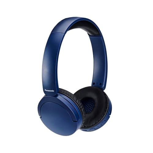 Image of Panasonic HF630B, Street Wireless Headphones, On-Ear, Built-in Mic, Bluetooth 5.3, Multipoint, Swivel Design, Up To 72 Hours Playtime, USB-C, Blue