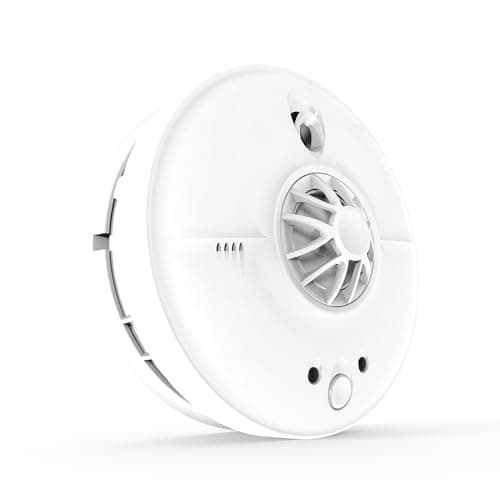 Image of FireAngel HW10-EUT Mains Powered Heat Alarm for Kitchen with Replaceable Long Life Battery, Hardwired Heat Fire Alarms for Home, Attic, Garage, White, 1-Pack