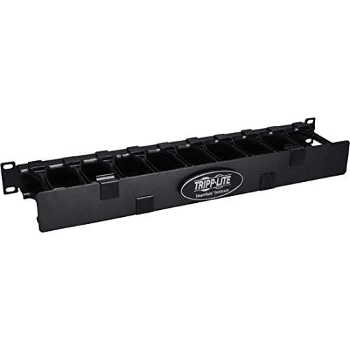 Image of Tripp Lite Rack Enclosure Server Cabinet Horizontal Cable Manager Steel w Finger Duct 1URM (SRCABLEDUCT1UHD)