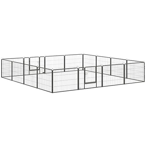 Image of PawHut 16 Panels Heavy Duty Puppy Play Pen for Small 60Hcm
