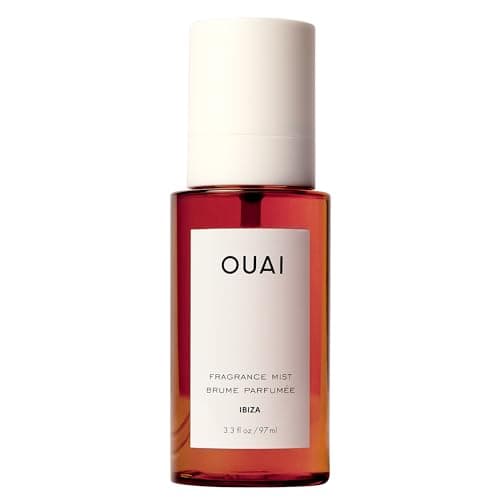 Image of OUAI Ibiza Hair and Body Mist - Warm, Sensual Hair Perfume and Body Spray - Notes of Cocoa, Tonka Bean, Vanilla & Rum (3.3 Fl Oz / 97 ml)