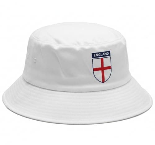 Image of SwiftPick Home England Bucket Hat for Men & Women - St Georges Cross Football Fan Sun Hat - Adult One Size Fits All Bucket Hat for World Cup 2026, Cricket, Rugby & St Georges Day