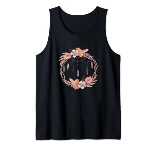 Image of Tree Wreath | Merry Christmas Religion | Dream Catcher Tank Top
