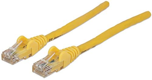 Image of Intellinet Network Patch Cable, Cat6, 1.5m, Yellow, CCA, U/UTP, PVC, RJ45, Gold Plated Contacts, Snagless, Booted, Polybag