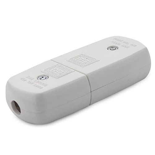 Image of BG Electrical 452-BG Nexus 10 Amp 3 Pin Male and Female ABS Flex Connector, White, 20 Pieces