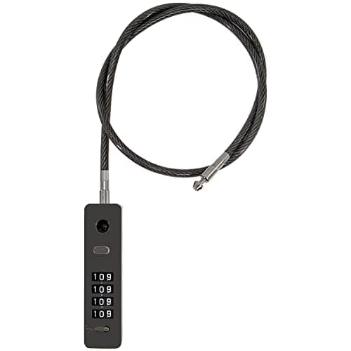 Image of Zolunu Combination Lock Cable Security Steel Cable Luggage Lock Weatherproof with Resettable Code, Braided Steel Coated Anti-Theft Cable Lock