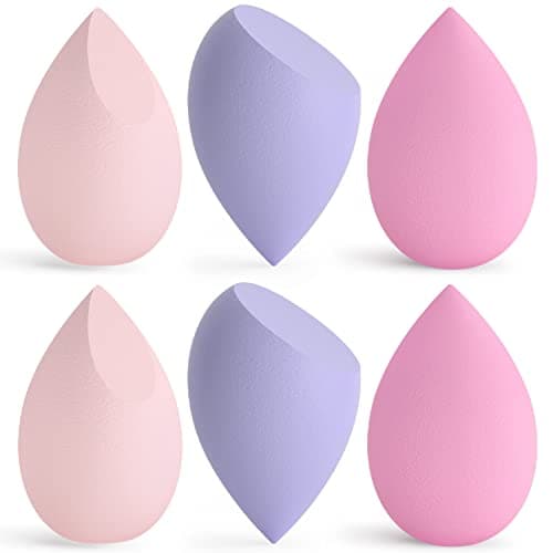 Image of Korintin Beauty Blender, Makeup Sponges, 6 Pieces, Washable Latex Free Cosmetic Sponge for Flawless Foundation for Liquid, Cream and Powder, Makeup Beauty
