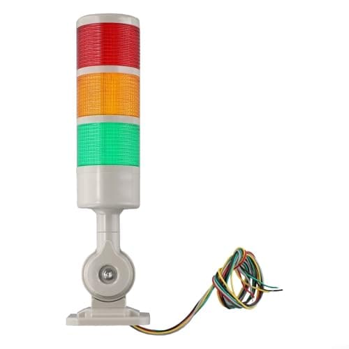 Image of LED Signal Tower Stack Light 220V AC with Buzzer Alarm, IP54 Waterproof Industrial Andon Lamp for CNC Machine Factory Status (3-Level with Buzzer)