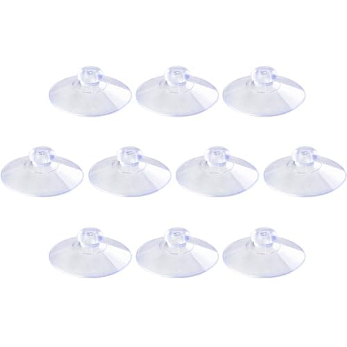 Image of Pawfly 10 Pack Clear Suction Cups 3 cm PVC Plastic Small Sucker for Glass without Hooks for Home Decoration and Organization Visit the Store