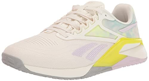 Image of Reebok Women's Nano X2 Cross Trainer, Chalk/Quartz Glow/Acid Yellow, 8.5