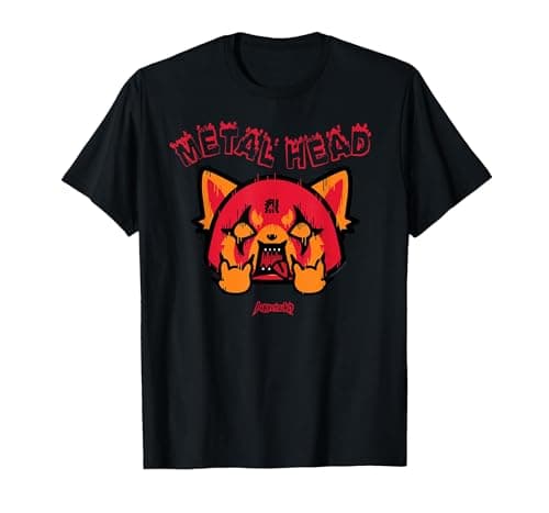 Image of Aggretsuko Metal Head T-Shirt T-Shirt, Men, Black, Large
