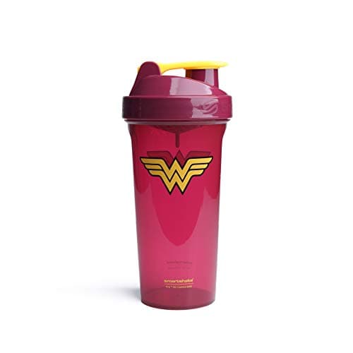 Image of Smartshake Lite Justice League Protein Shaker Bottle 800ml – DC Comics Wonder Woman Water Bottle, Leakproof BPA Free Gym Shaker Bottle for Protein Shakes And Protein Powder, Wonder Woman