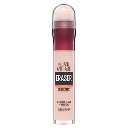Image of Maybelline Concealer Instant Anti Age Eraser Eye Colour Correcting Concealer, Counteracts Redness, Natural Soft-Focus Finish, Dermatologist Tested & Suitable for Sensitive Skin, 05 Brightener