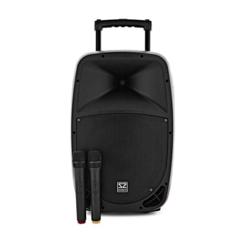 Image of 12” Portable PA Speaker with Wireless Microphones Bluetooth PA System 240W SZPA-P12