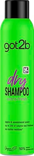Image of got2b Dry Shampoo Instant Fresh Up Extra Fresh 200 ml, Cleans & Refreshes for 48h Fragrance, Hair Dry Shampoo, Vegan Formula
