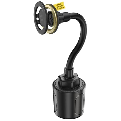 Image of Scosche MagicMount SMSCUP Magnetic Cup Holder Phone Holder with Adjustable Gooseneck & Magnetic Head for Car Compatible with iPhone 16/15/14/13/12 Series, MagSafe Case & Android