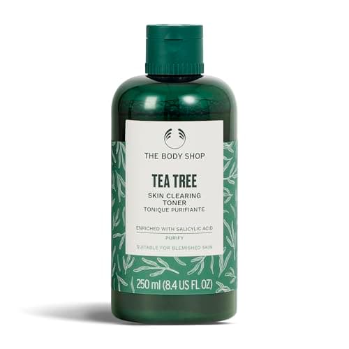 Image of The Body Shop Tea Tree Skin Clearing Toner (1x 250ml), Purifying Toner for Oily, Blemish-Prone Skin, Removes Residue & Excess Oil, With Tea Tree Oil & Salicylic Acid, Dermatologically Tested