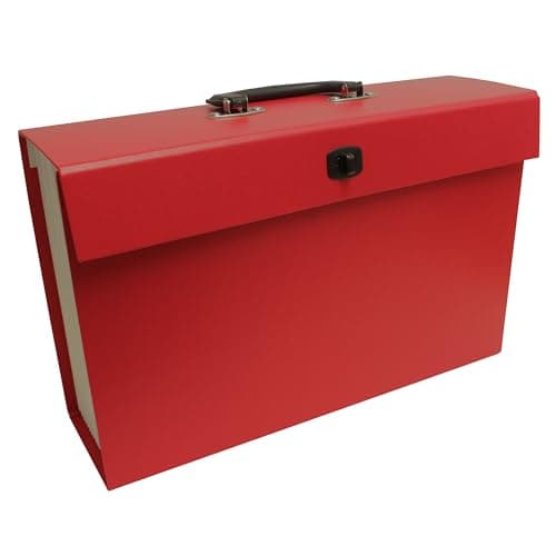 Image of Cathedral Products 21 Pocket Cardboard Expanding File Case - Red