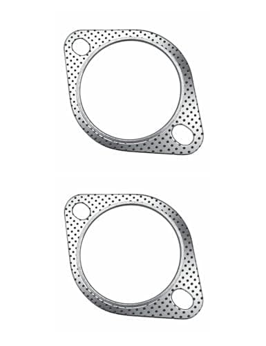 Image of STRONGTHIUM 3" 76mm 2-Bolt Exhaust Gaskets High Temperature Flange Gasket Heavy Duty Steel & Graphite for Manifold Downpipe Muffler 120-07610-0002