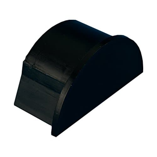 Image of 16mm x 8mm Smooth-Fit End Cap Cover Black Adapter -Trunking Conduit Pipe/Tube TV | Loops