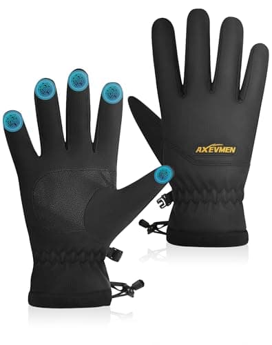 Image of AXEVMEN Winter Waterproof Gloves (Black, X-Small)