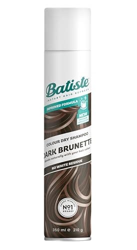 Image of Batiste Dry Shampoo in Divine Dark with a Hint of Colour 350ml, Designed for Brunettes, No Rinse Spray to Refresh Hair in Between Washes, No White Residue for Dark Hair