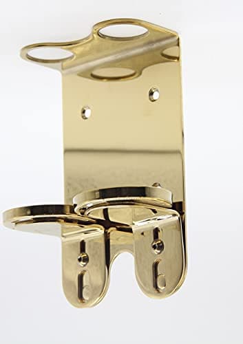 Image of WALL MOUNT 500ML DOUBLE DISPENSER GOLD CHROME BOTTLE HOLDER