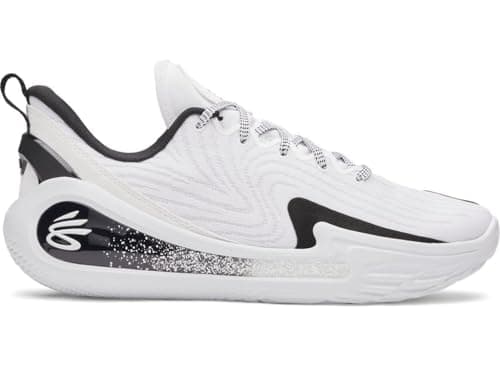 Image of Under Armour Unisex Curry 12 Team Basketball Shoes - Enhanced Fit and Support, White/Black/White, 10