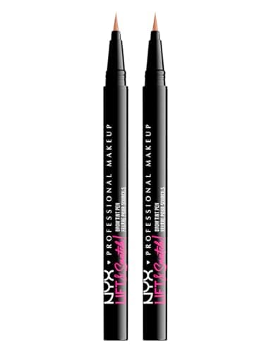 Image of NYX Professional Makeup Lift and Snatch Brow Tint Pen Eyebrow Pen Shade 03 Taupe Smudge-Proof Transfer-Proof Up to 16 Hour Wear Non-Sticky Lamination Effect - 2 Pencils