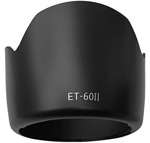 Image of ET-60 Lens Hood Shade for Canon EF 75-300mm f/4-5.6 III,EF 75-300mm f/4-5.6 III USM,EF-S 55-250mm f/4-5.6 is II,EF-S 55-250mm f/4-5.6 is(Not for is STM),58mm Lens Hood HUIPUXIANG