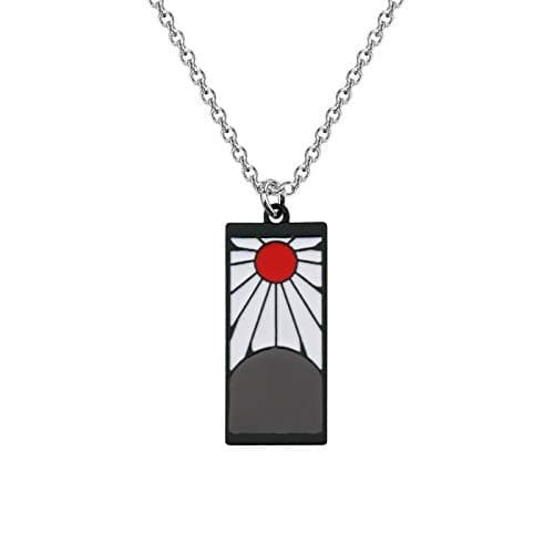 Image of FAADBUK Demon Slayer Tanjiro Necklace & Keychain Anime Cosplay Gifts - Stainless Steel