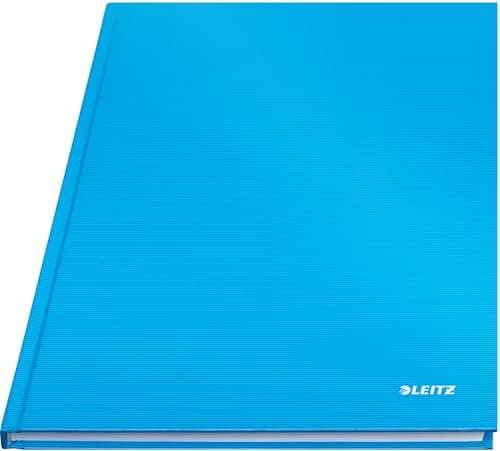 Image of Leitz A4 Lined Notebook, 160 Pages, 80 Sheets of FSC Certified 80 g/m² Paper, Sturdy, Scratch-Resistant Hardcover, For Office, School or as a Diary, Solid Series, Light Blue, 46650030