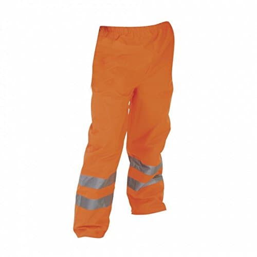 Image of Yoko Mens Hi-Vis Waterproof Contractors Trousers Pack of 2 - Hi Vis Orange, Size S