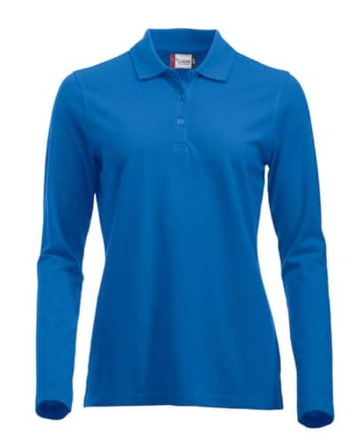 Image of CliQue Women's Clique Classic Long Sleeved Womens Marion Polo Shirt, Blue (Royalblue), S UK