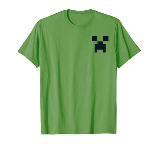 Image of Minecraft Creeper Pocket Size T-Shirt, Men, Grass Green, Large