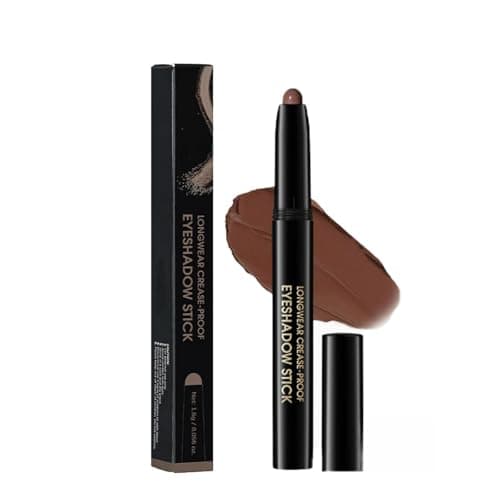 Image of Waterproof Matte Cream Eyeshadow Stick - Blendable Eye Pencil & 3 in 1 Makeup Crayon, Longwear Smudge Proof Eye Shadow with Eyeliner & Highlighter for Everyday Eye Look, Easy Glide(Pecan)