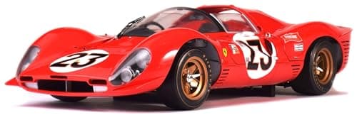 Image of Bburago FERRARI RACING KIT DAYTONA 330 P4 1967-1:24 Scale - Build an Exceptionally Detailed Die-Cast Race Car, Red
