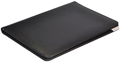 Image of Monolith Leather Conference Folder with A4 Pad - Black