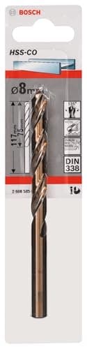 Image of Bosch Accessories HSS-Co Metal Drill Bit (Stainless Steel, 8 x 75 x 117 mm, Accessory Drill Driver)