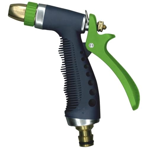 Image of Draper 3 Pattern Hose Pipe Spray Gun | Aluminium Garden hose nozzle | Watering Tool | Brass Fitting | Universal Connector | 25296